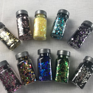 CHUNKY GLITTER / 1 oz./ Mix Glitter / Hair Eye Face Body Glitter / Make-up Glitter / Loose Glitter