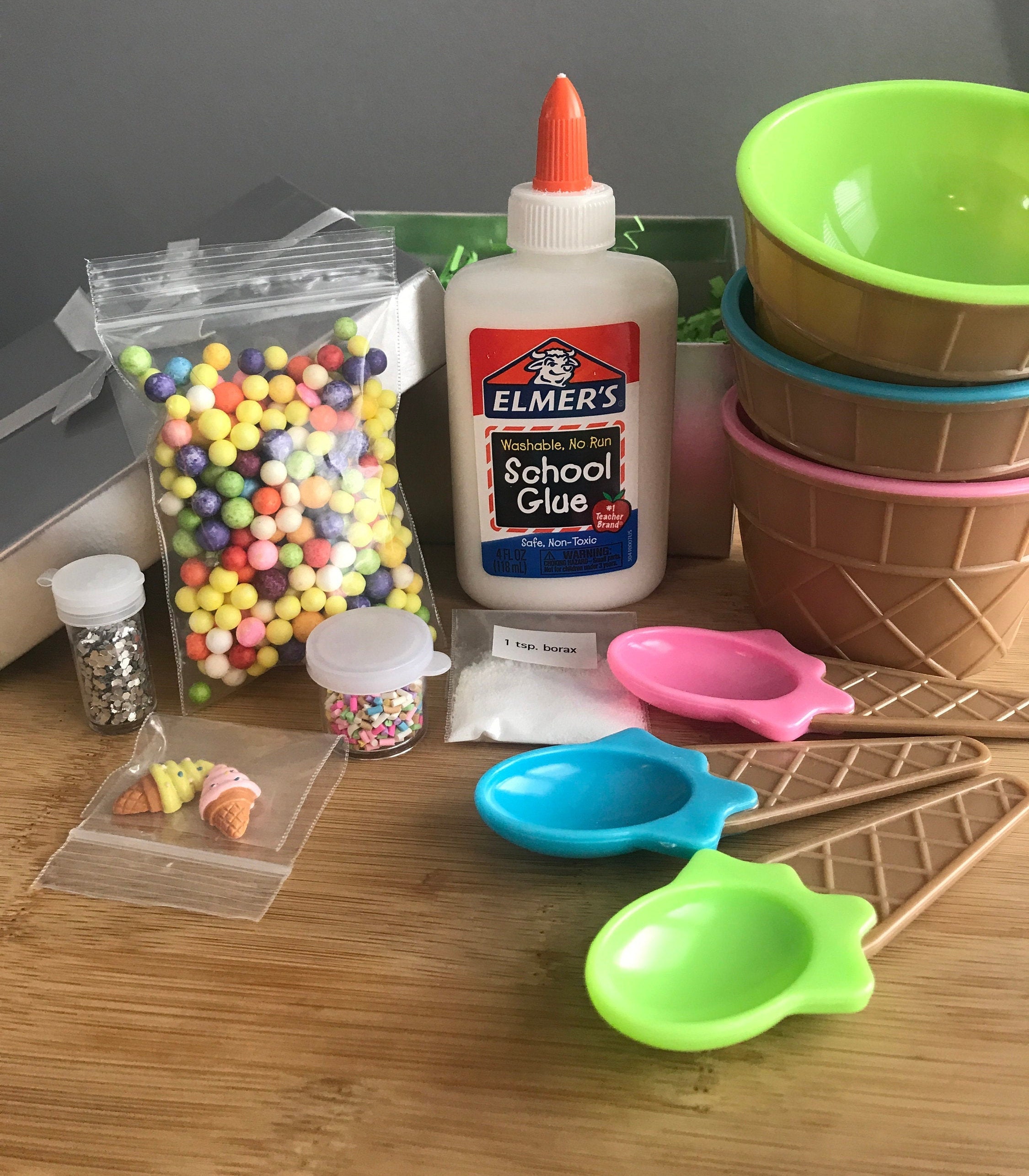 DIY Slime Kit Ice Cream Slime Kit FREE CHARM Etsy