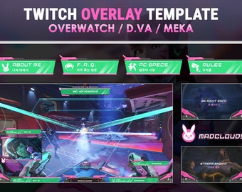 D.Va Overwatch | Twitch Overlay Pack