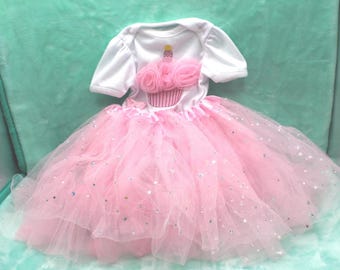 Babyflicka 1-års födelsedagsoutfit "NY"