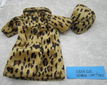 Groovy Girl 8&quot; Doll Leopard Coat and Hat.