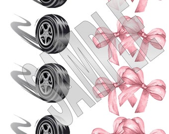 Burnouts or Bows Cupcake Toppers (Print and Cutout)