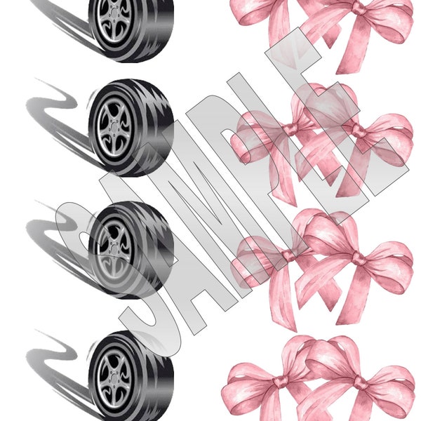 Burnouts or Bows Cupcake Toppers (Print and Cutout)