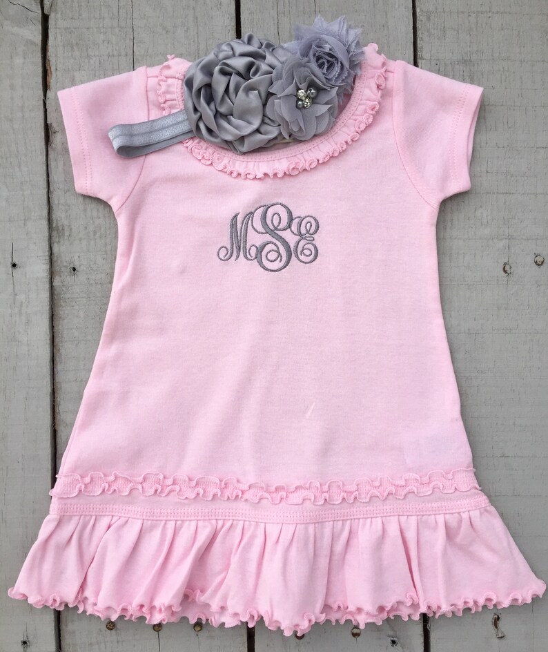Monogrammed Dress Baby Girl Clothing Baby Girl Dress - Etsy