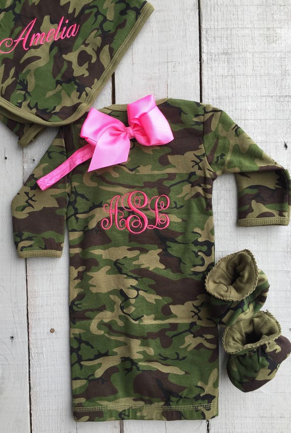 baby girl newborn camo outfits