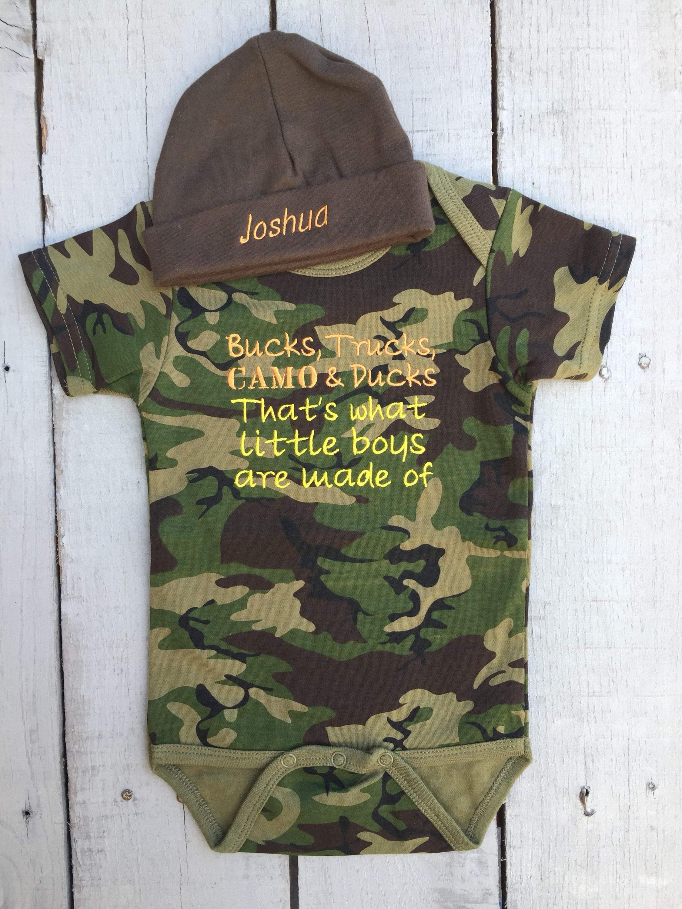 Baby Camo Boy Camo Baby Clothes Bucks Trucks CAMO & Ducks Etsy