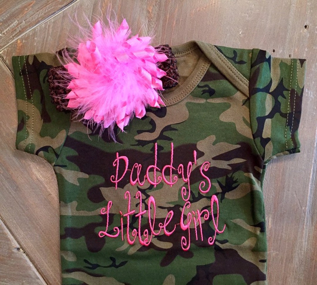 Camouflage Clothing, Camo Baby Outfit, Daddy's Little Girl, Camo