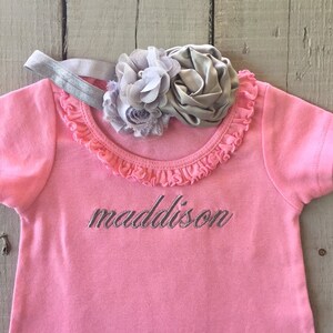 Baby Girl Dress, Embroidered Baby Clothing, Personalized Baby Gift, Baby Dress, Baby Girl Outfit, Boho Baby Headband, Baby Shower Gift