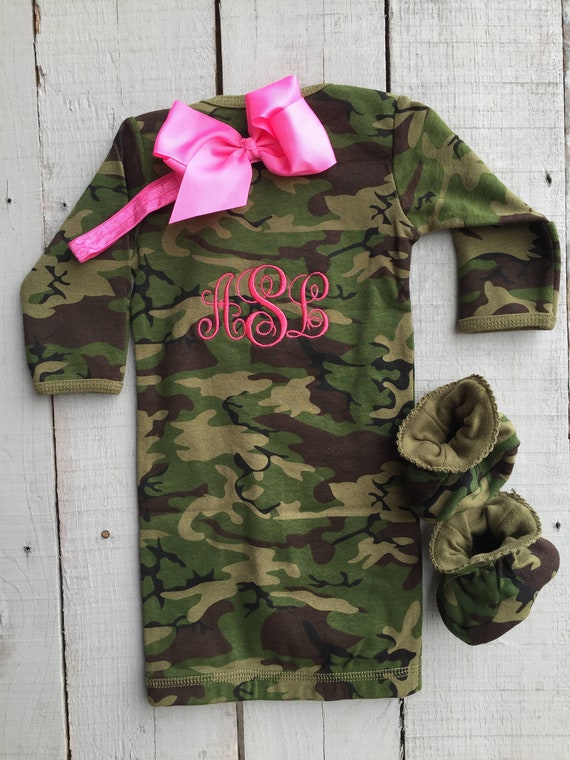 camo baby girl coming home outfit