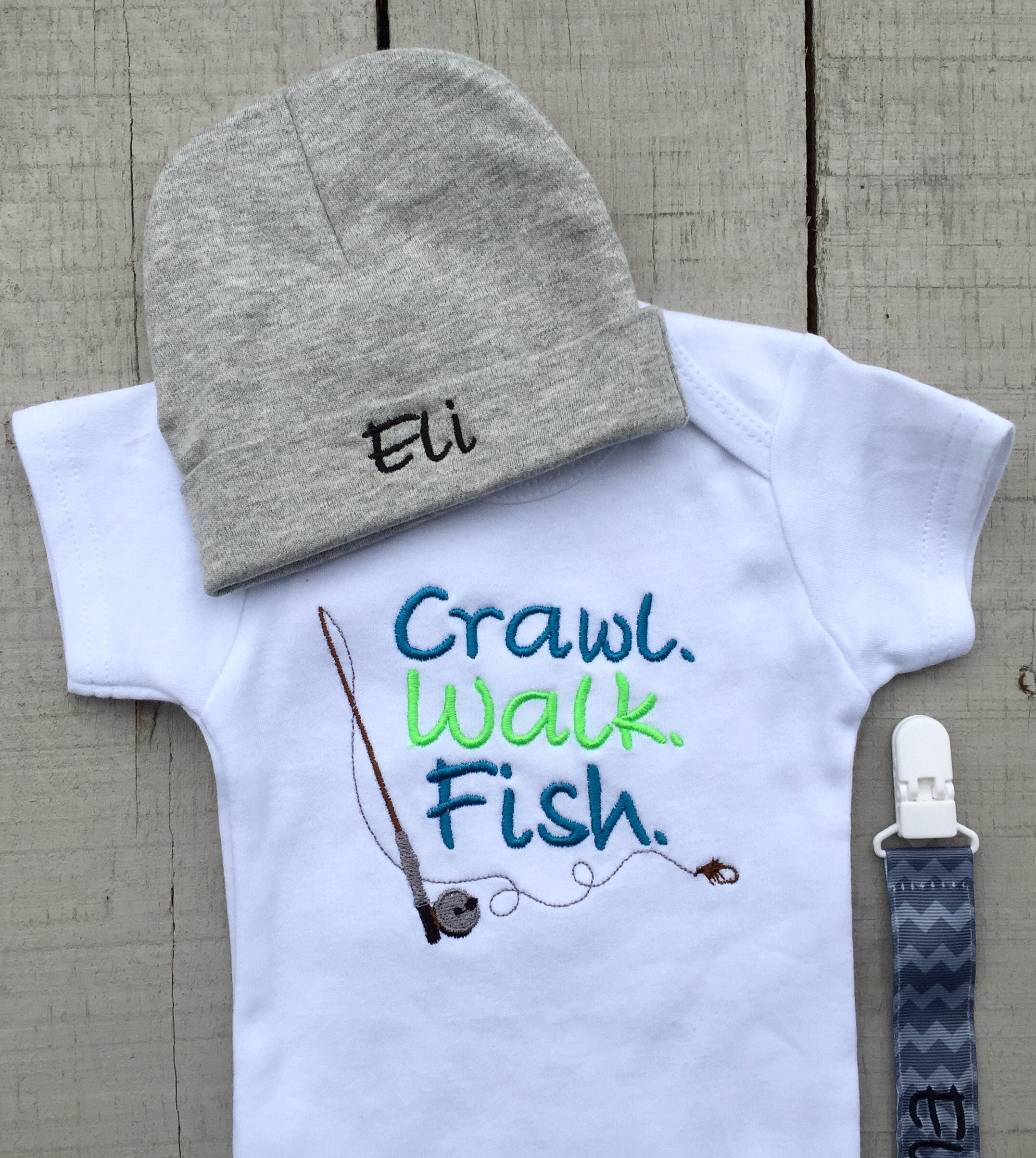 Fishing Baby Clothes Baby Boy Clothes Crawl. Walk. Fish. Etsy