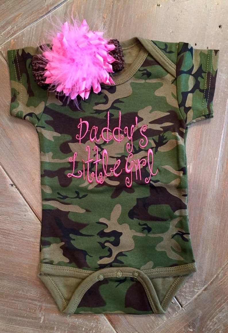 Camouflage Clothing Camo Baby Outfit Daddy's Little Etsy