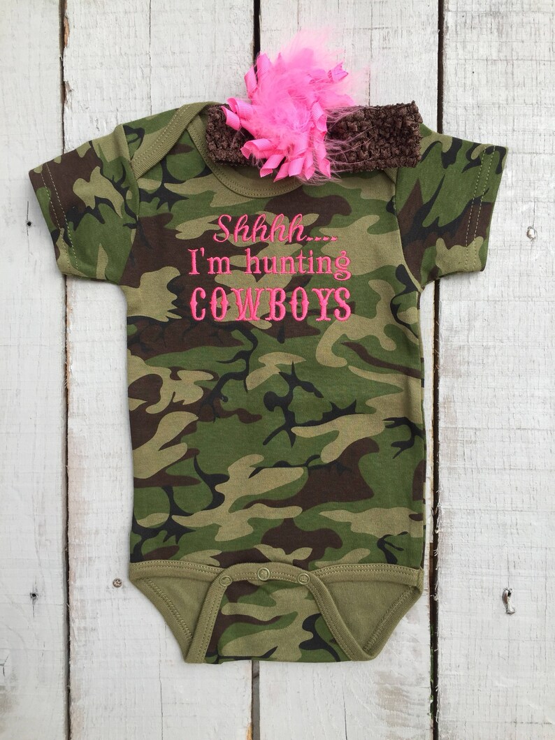 Camouflage Clothing Cowboy Theme Outfit Baby Girl Camo Baby Etsy