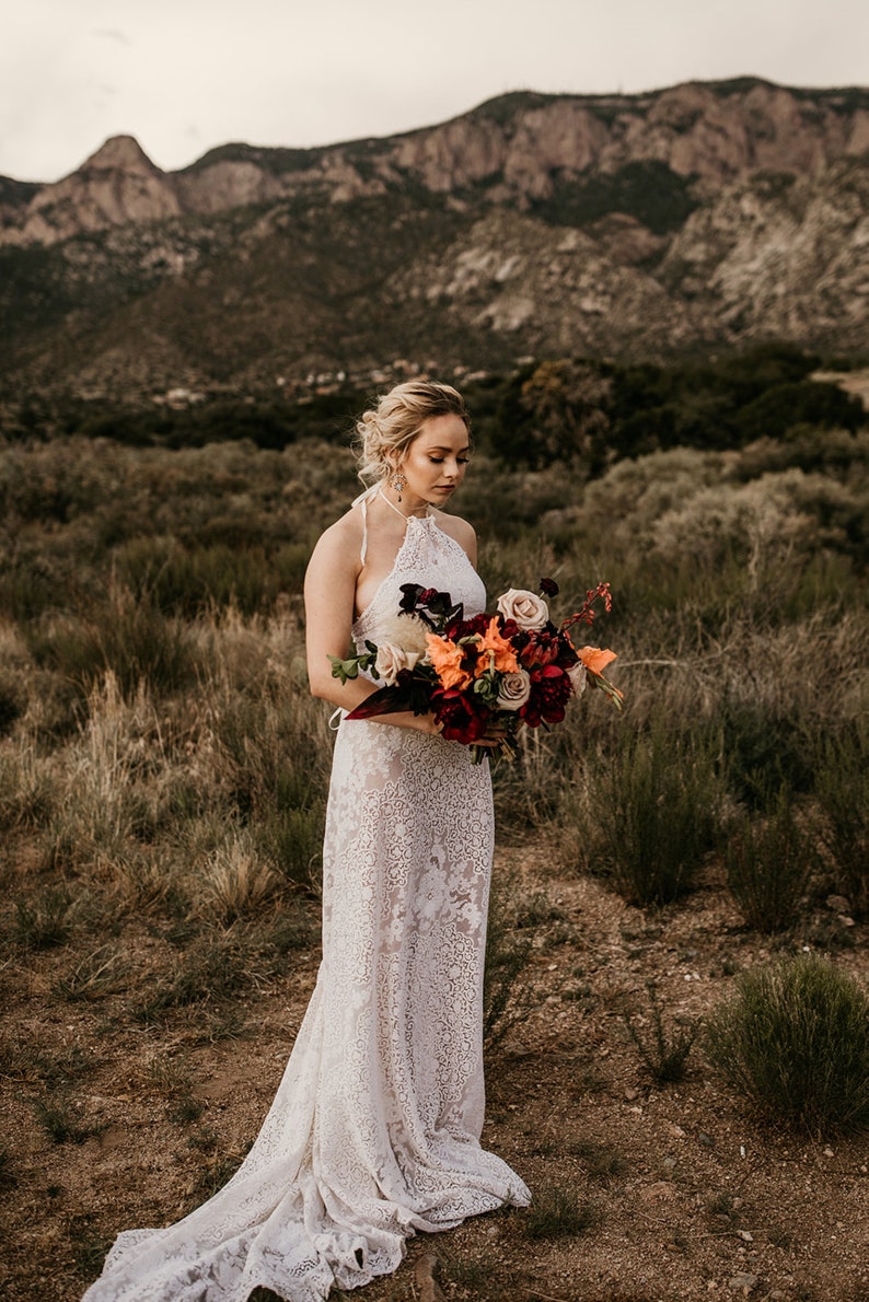 Lace Wedding Gown Backless Bridal Gown Cotton Lace Custom - Etsy