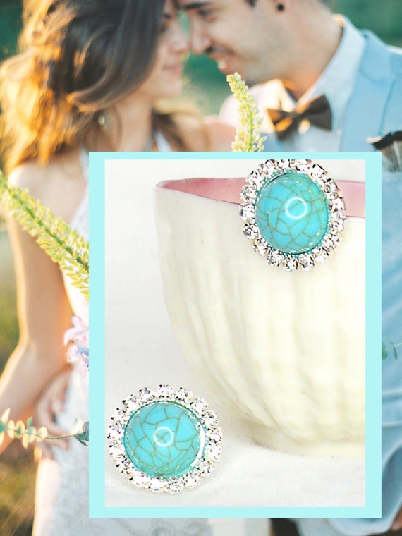 Turquoise wedding best sale earrings