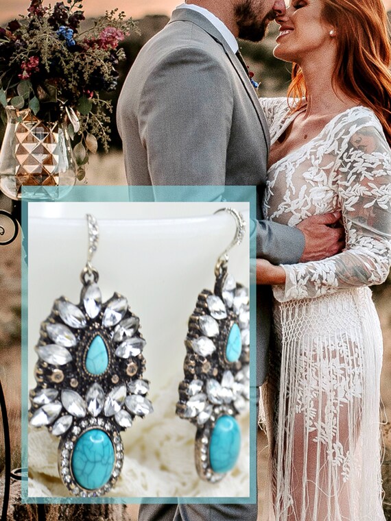 Turquoise bridal jewelry Clearance