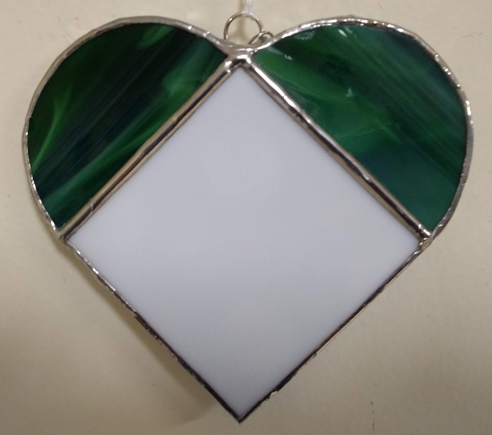 Stained Glass Heart Suncatcher Golf Suncatcher Sports Etsy