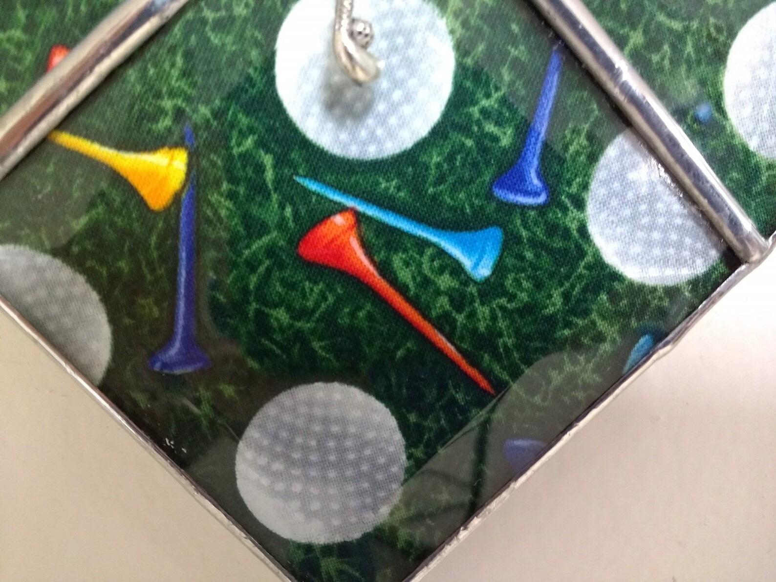 Stained Glass Heart Suncatcher Golf Suncatcher Sports Etsy