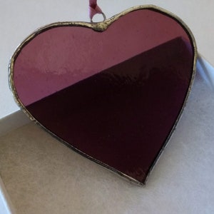 Stained Glass Heart Suncatcher, Choose A Charm, Heart Ornament or Window Hanging
