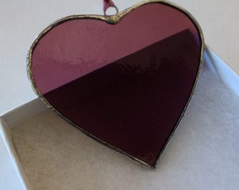 Stained Glass Heart Suncatcher, Choose A Charm, Heart Ornament or Window Hanging