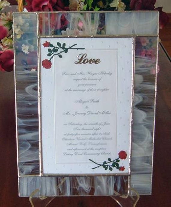 Stained Glass Wedding Invitation Keepsake Frame Wedding or Etsy