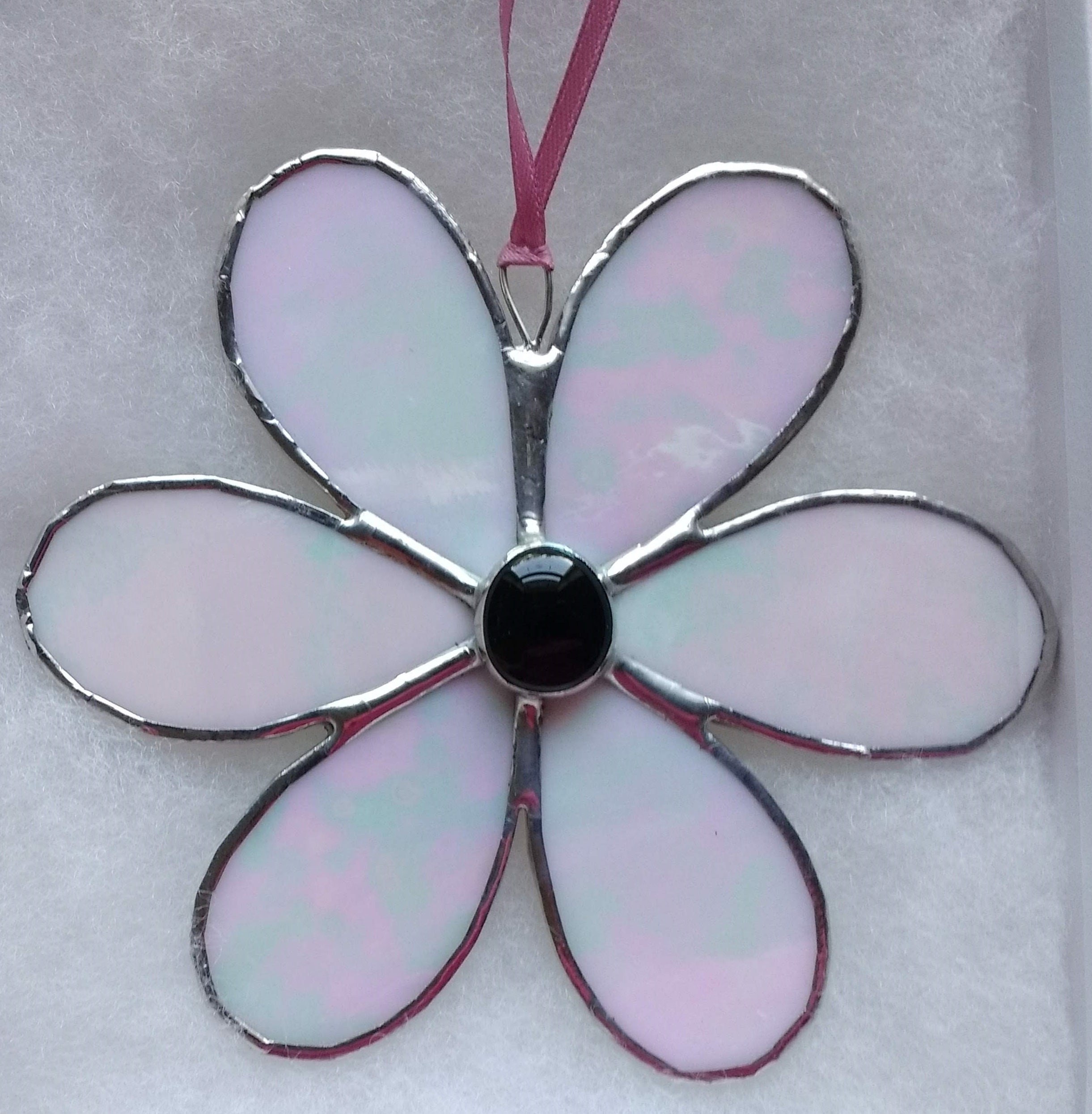 Daisy Suncatcher for Window Stained Glass Flower Suncatcher Etsy