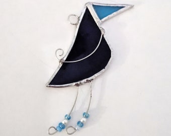 Stained Glass Bird Suncatcher: Personalized Color Ornament