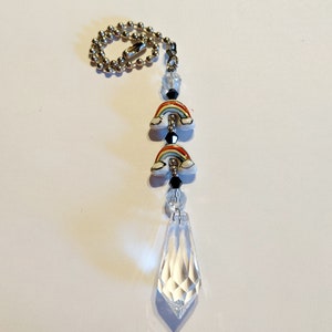 Crystal Fan Pull | Rainbows and Raindrops | Light Pull | Ceiling Fan Pull Chain | Fan Accessories | Wedding Gift