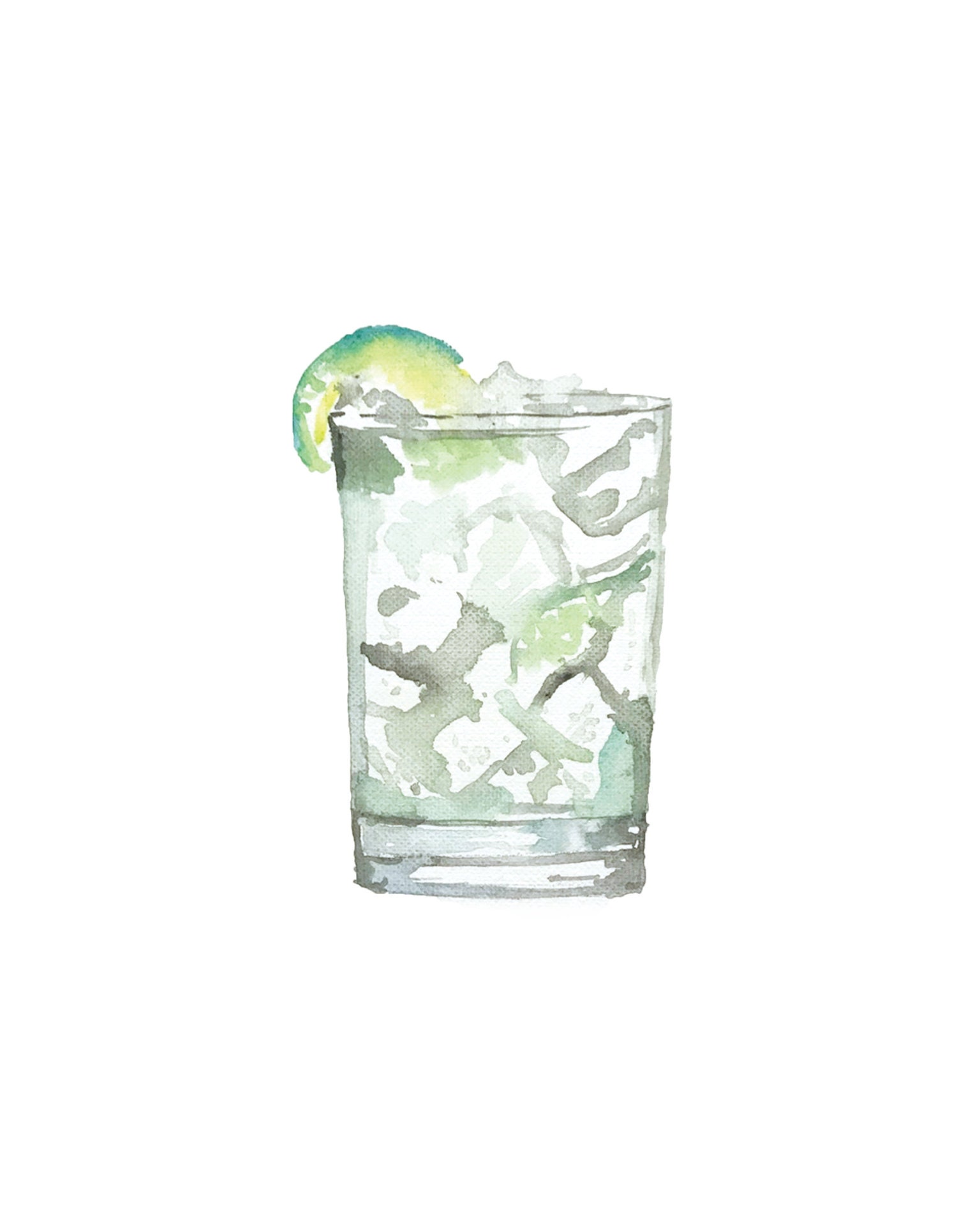 Vodka Soda Gin and Tonic Watercolor Download Etsy