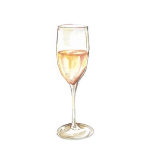 Champagne Watercolor Digital Download