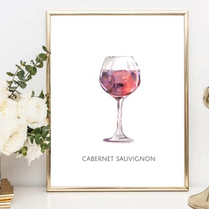 Red Wine Watercolor Print