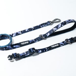 Koi Fish Tattoo Dog Lead And Collar Set - Ted & Pip, Fish Dog Lead, Boy Dog Leash, Pet Lead, Koi Fish Dog Lead Collar Pattern, Tattoo