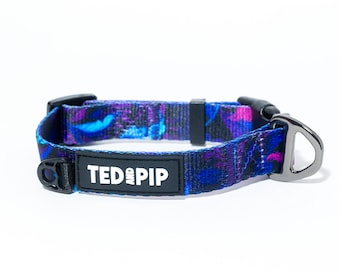 Purple Flower Dog Collar: Ted & Pip Designer Collar