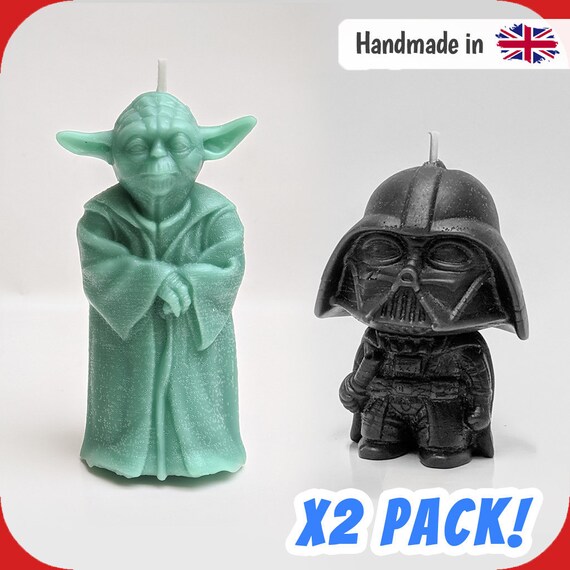 X2 Pack Yoda Candle & Darth Vader Candle Collectors Item Etsy