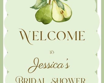 Plaque de bienvenue Perfect Pear Shower nuptiale