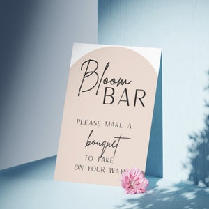 Bloom Bar Sign for Bridal Shower Baby Shower Flower Bar