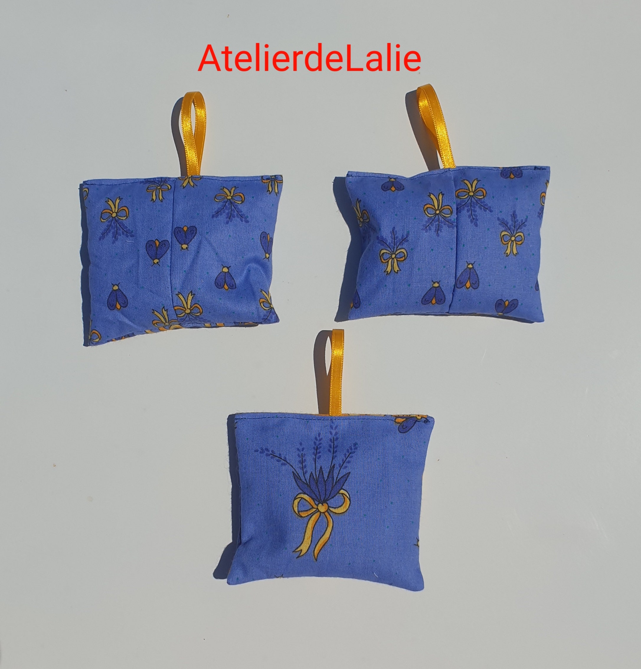 Sachets de lavande de couleur bleu en tissu provençal Etsy France