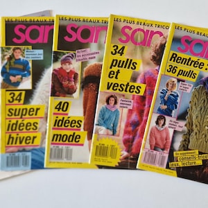 Sandra Knitting Magazines number 17,39,62,65,69