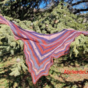Châle Chèche Tricot Main - Multicouleur, Mélange Acrylique/laine - Occasion, Fait Main, Style Bohème