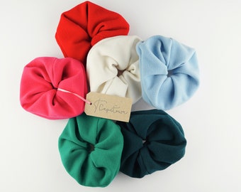 Giant Scrunchies, Oversized Fleece Scrunchie, Women Hair Accessories, Perfect For Short & Long Haircut, Hairstyle, Red, Pink, Green, White