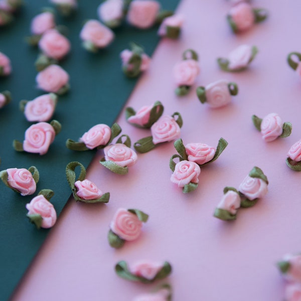 Mini Satin Roses - Etsy