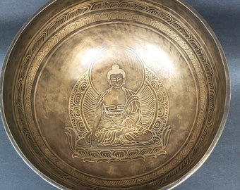 OM buddha tibetan singing bowl.