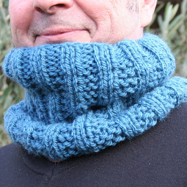 Snood tricoté pour homme en laine Phildar