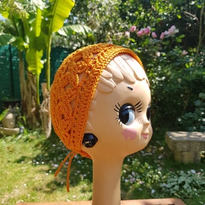 Crochet hair band different colors for women Orange