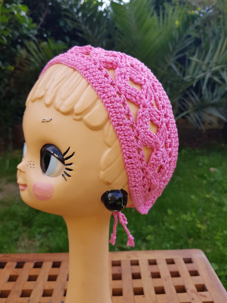 Crochet hair band different colors for women image 6