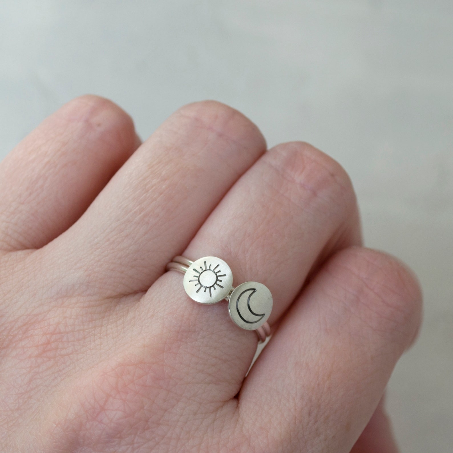 Sun ring moon ring sun and