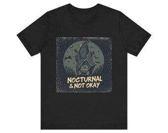 Batty Night Graphic Tee - Nocturnal & Not Okay