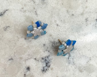 Snowflake Stud Polymer Clay Earrings