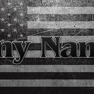 Custom License Plate - Custom Car Tag - Personalized License Plate - Distressed Black & Gray American Flag