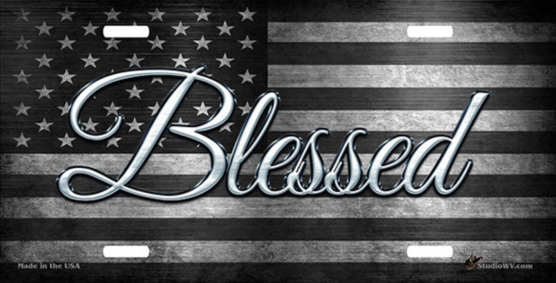 Blessed Custom License Plate Personalized License Custom Etsy