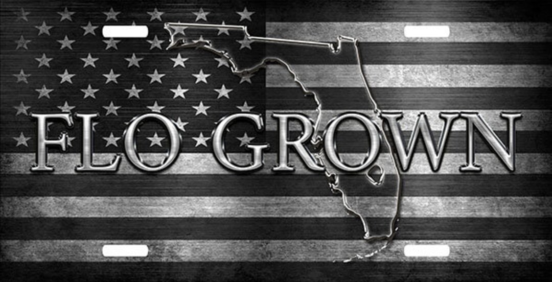 Custom License Plate Custom Car Tag Florida FLOGROWN Etsy